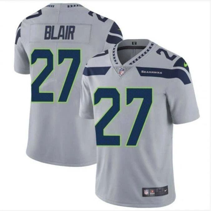 Men Seattle Seahawks #27 Marquise Blair Nike Grey Vapor Limited NFL Jersey